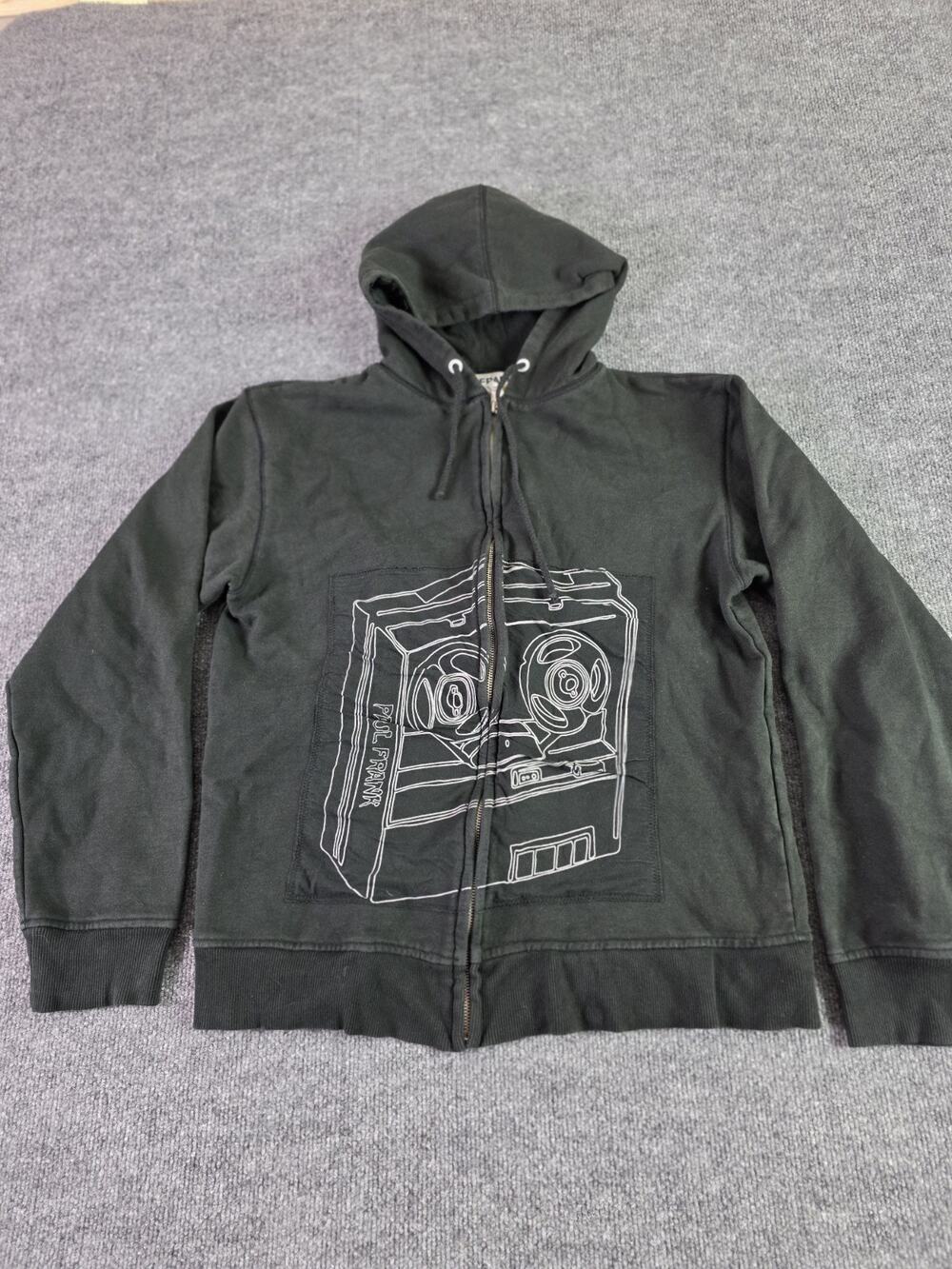 Vintage Paul Frank Men’s Graphic Hoodie Full Zip Sz XL Rare 90s Y2K Reel To Reel